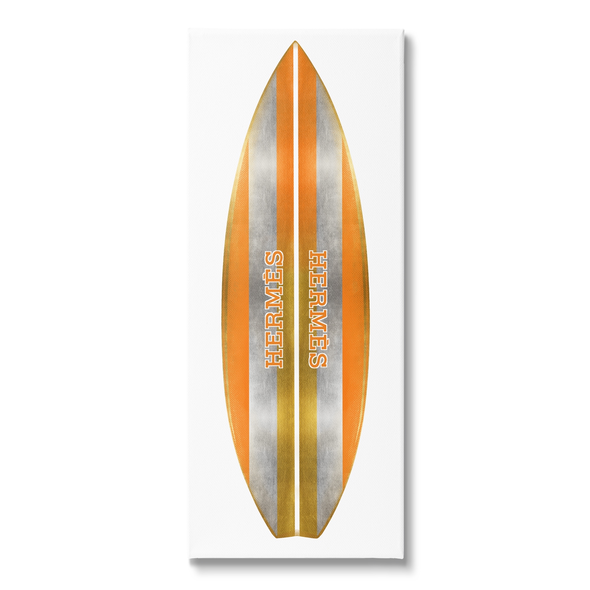 Stupell Industries Bold Trendy Patterned Fashion Design Emblem Surfboard  Canvas Wall Art, 13 x 30, Design by Madeline Blake 