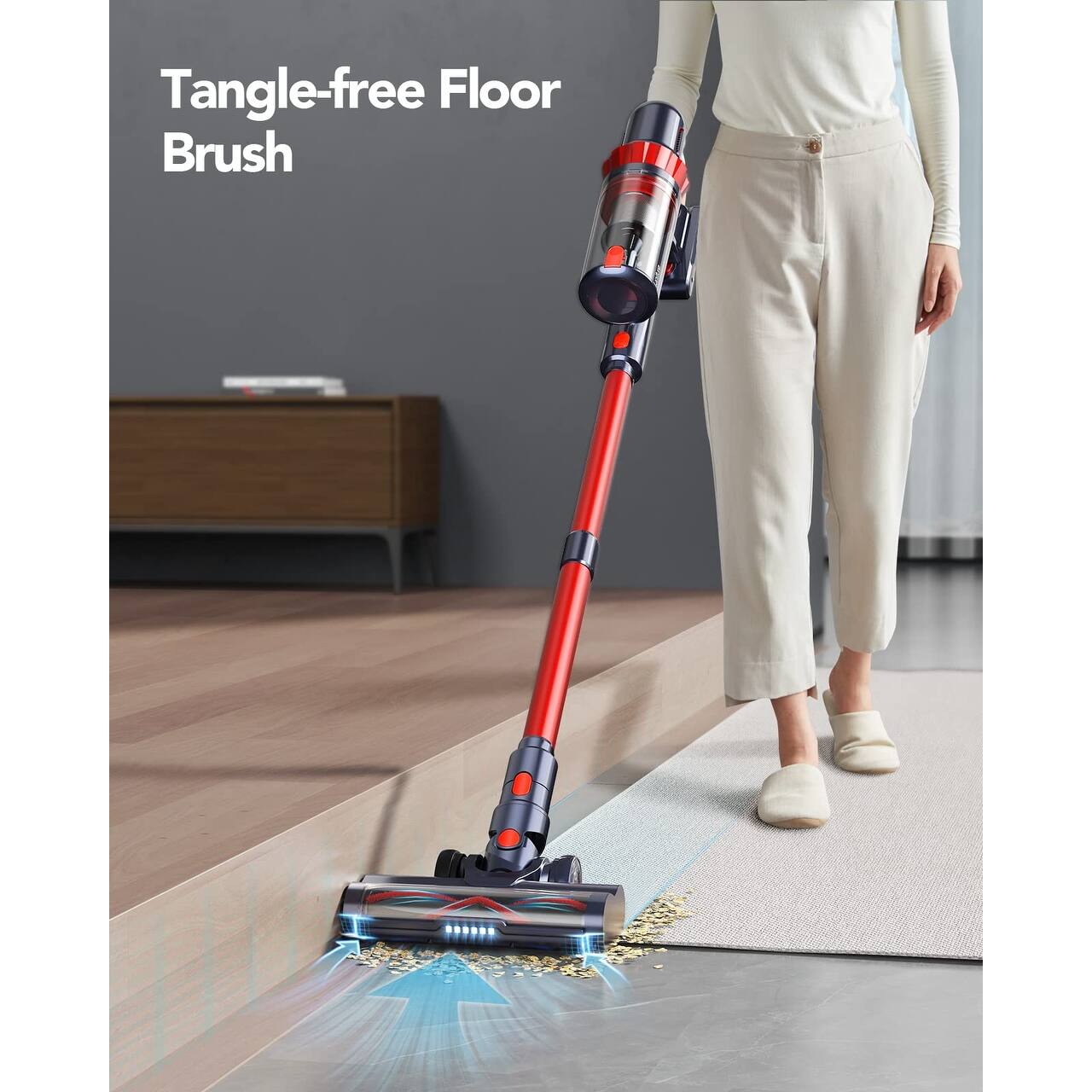 Cordless Vacuum Cleaner, 450W 38Kpa Stick Vacuum Cordless w