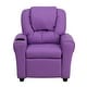 preview thumbnail 53 of 189, Contemporary Kids Recliner with Cup Holder and Headrest - 24"W x 21.5" - 36.5"D x 27"H