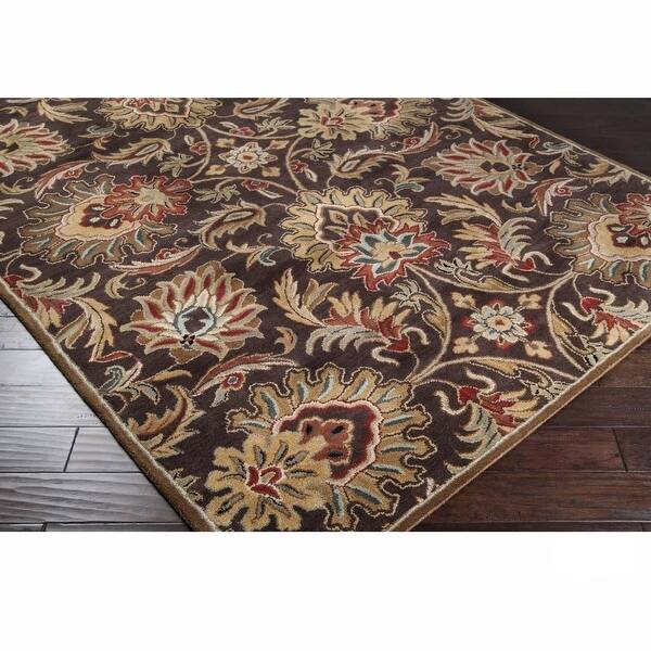 slide 2 of 23, Handmade Tami Transitional Wool Area Rug Dark Brown - 12' x 15' - Runner/Rectangle