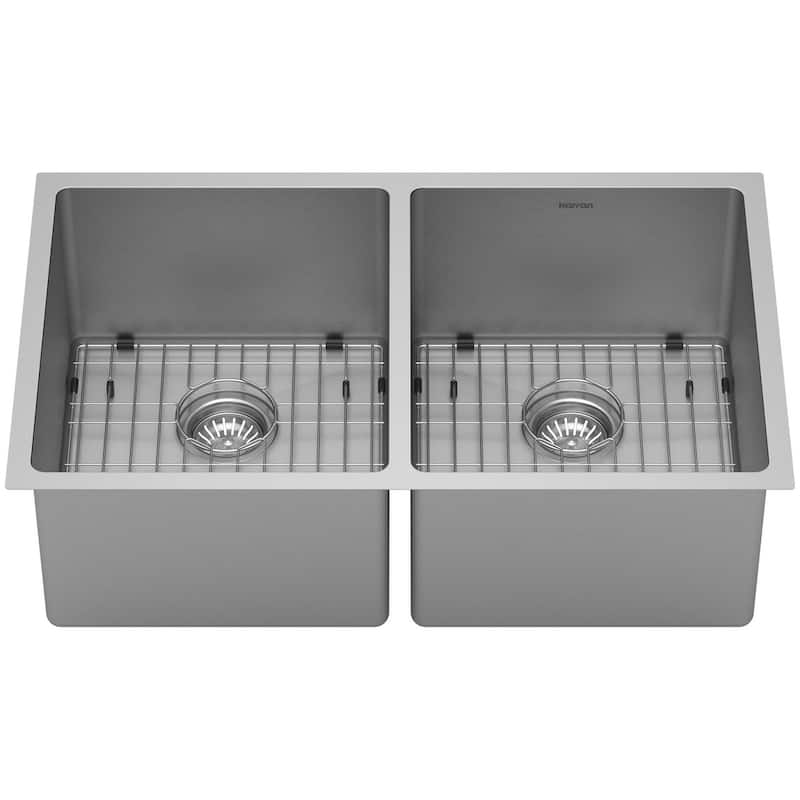 Karran USA EL-76-PK1 Elite 32" Undermount Double Basin Stainless Steel - Stainless Steel