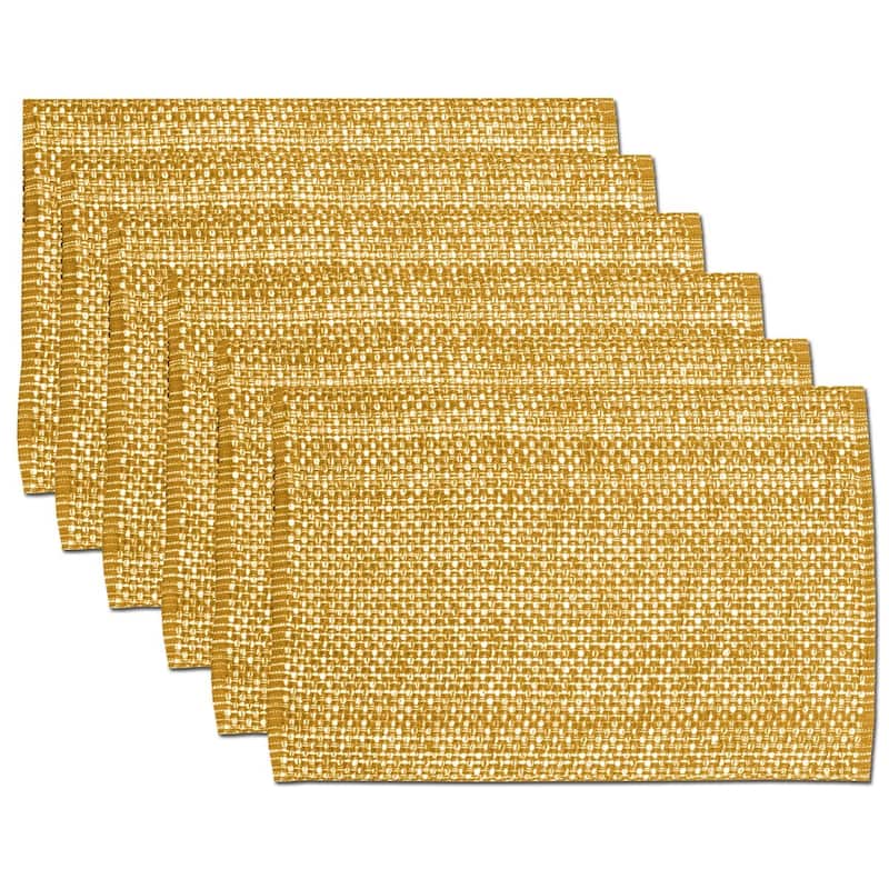 Sweet Home Collection Two Tone Cotton Woven 13x19 Placemats Orange (Set of 2, 4, or 6)