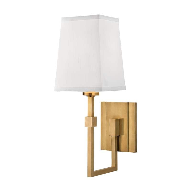 Hudson Valley Lighting Fletcher Single Light 15" Tall Wall Sconce - Aged Brass