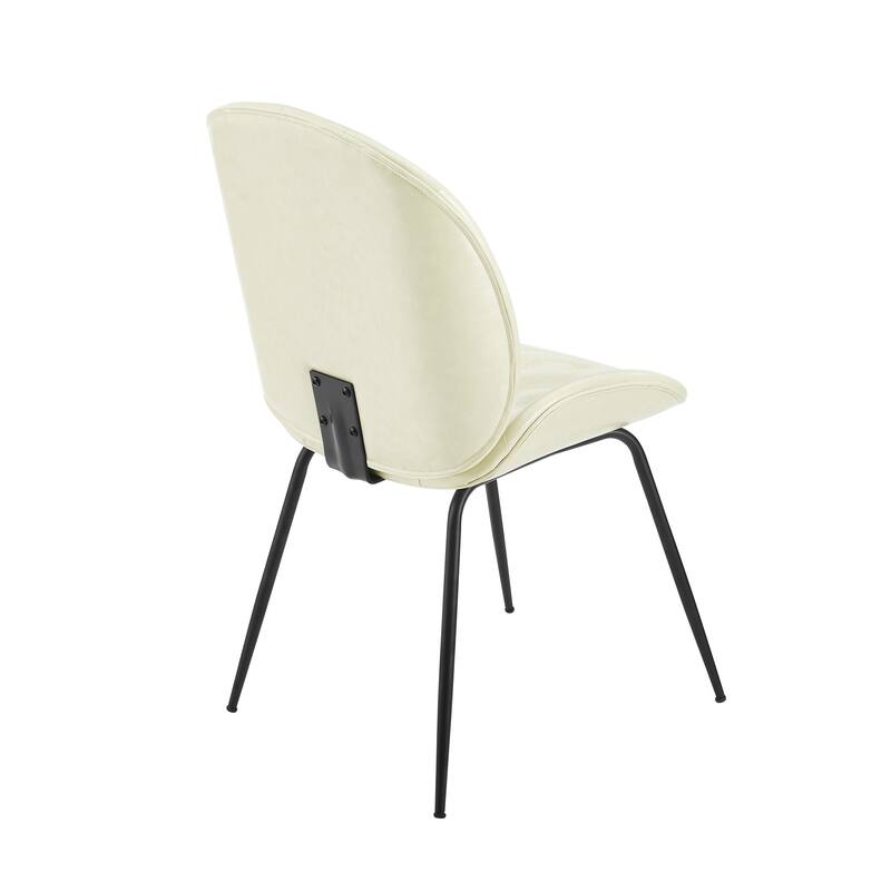 Art Leon Mid-Century Tufted Style Dining Chair in Beetle Shape Design