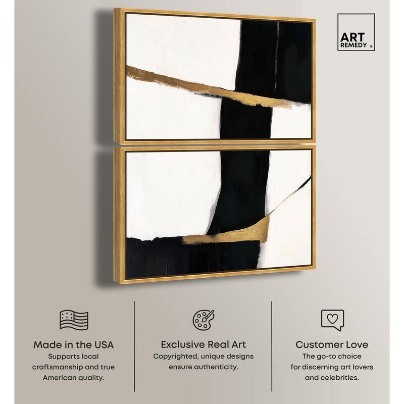 Weight of Black II Canvas Set of 2 by Art Remedy