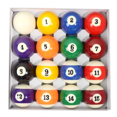 GSE™ 2-1/4" Regulation Size Standard Billiard/Pool Balls Set, Complete 16 Resin Balls - Billiard Pool Table Accessories