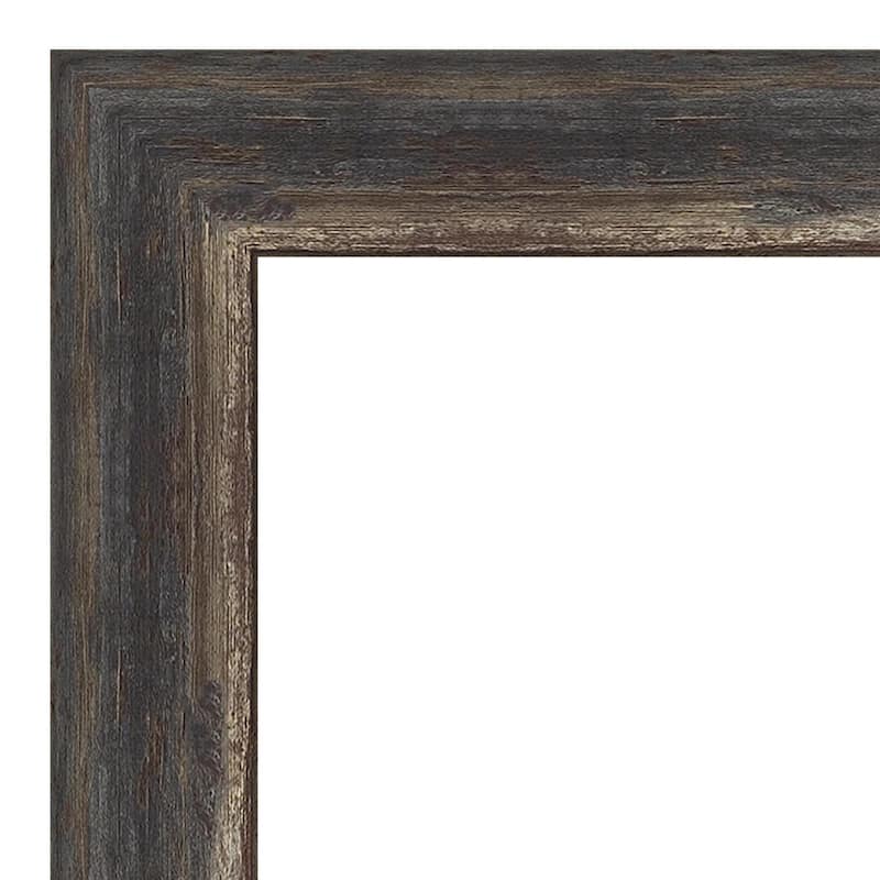 Bark Rustic Char Narrow Framed Cork Bulletin Memo Board