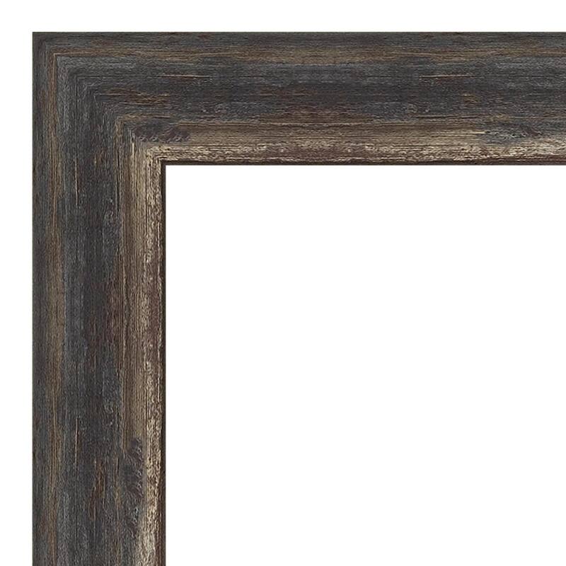Bark Rustic Char Narrow Framed White Corkboard Bulletin Board