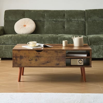 Lift Top Coffee Table with Hidden Storage, Dining Table with Removable Shelf, Accent Table with Adjustable Height