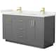 Option Dark Gray / White Quartz Top / Brushed Gold