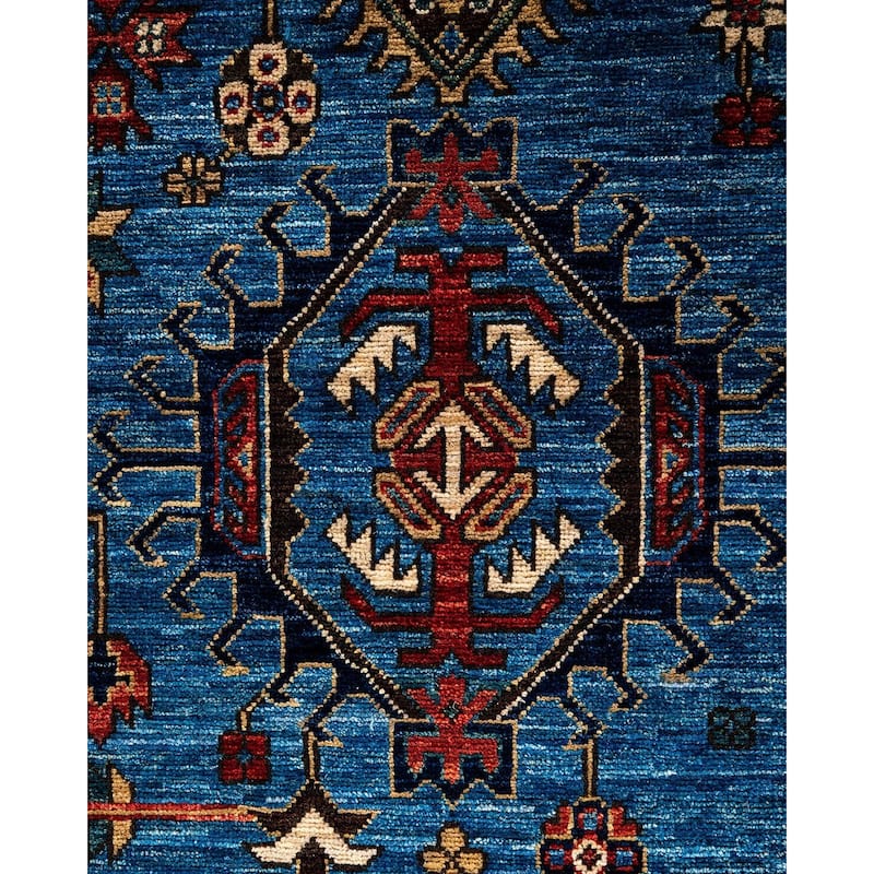 Serapi One-of-a-Kind Hand-Knotted Area Rug - Light Blue, 7' 11" x 9' 10" - 7' 11" x 9' 10"
