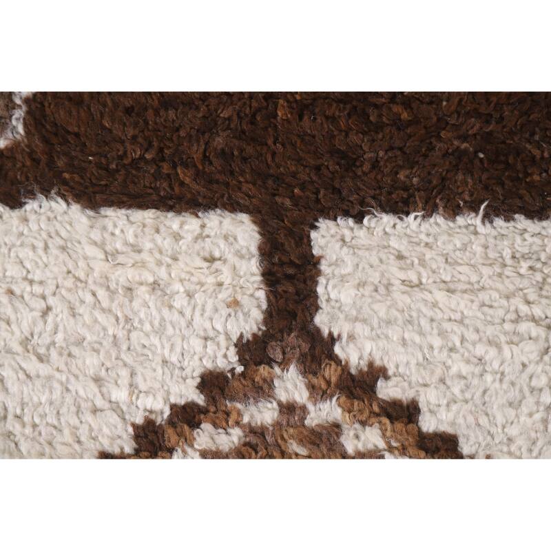 Plush Beige Turkish Anatolian Runner Rug Handmade Wool Carpet - 3'3"x 12'2"
