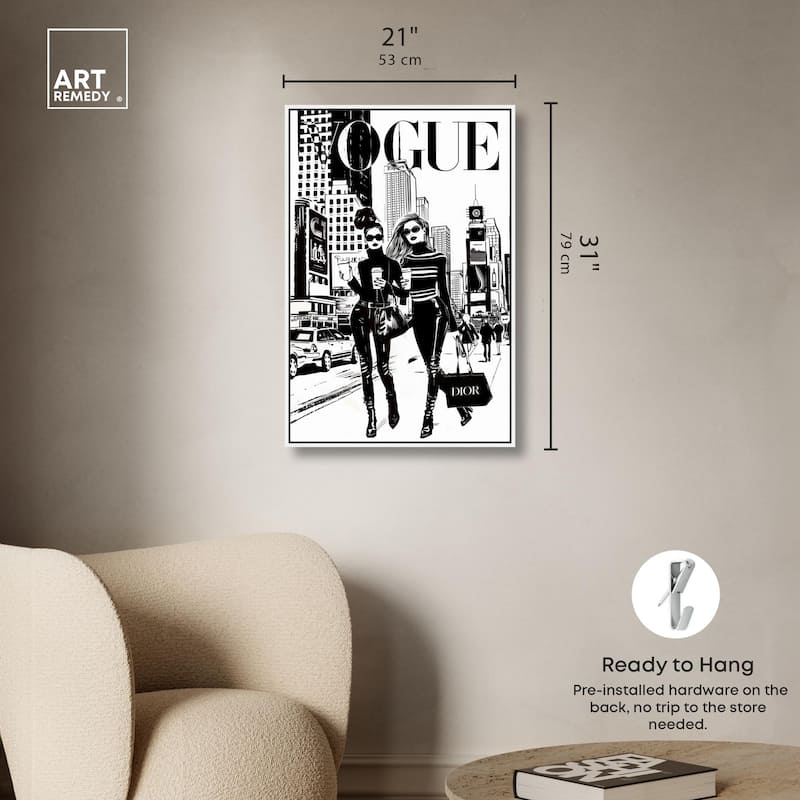 Shopping Gals Cover II Canvas by Art Remedy