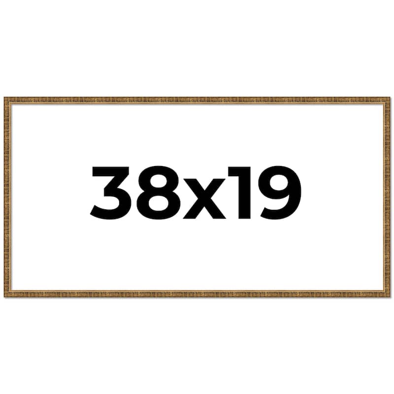 38x19 Frame Gold Solid Wood Picture Frame - Complete Modern Photo