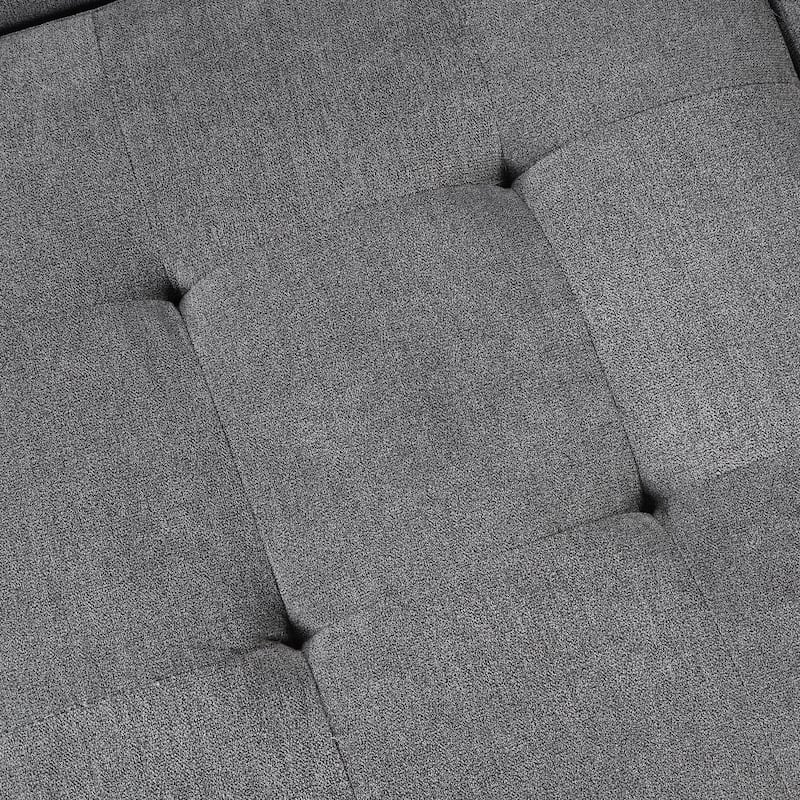 117.3" Chenille U-Shaped Sectional Sofa Bed with 2 Throw Pillows