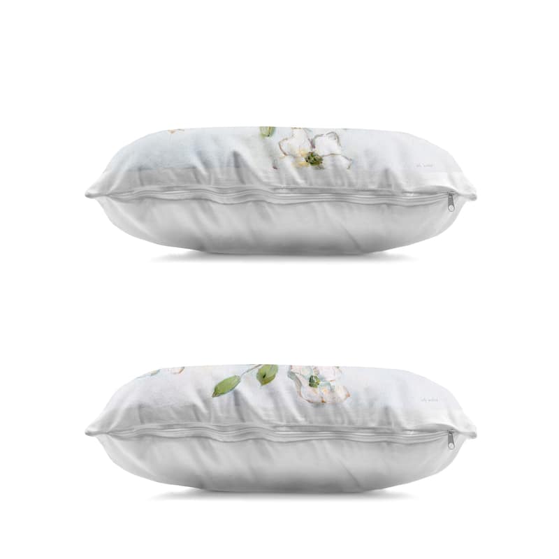 Stupell Perched Bluebirds on Branch Decorative Printed Throw Pillow Design by Sally Swatland (Set of 2)