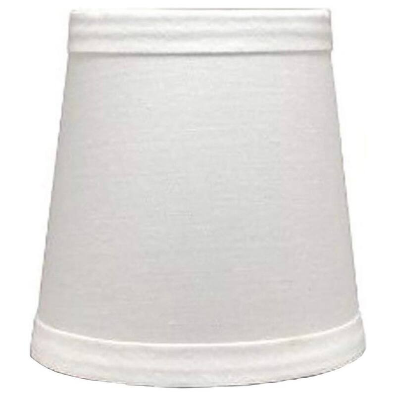 Linen Mini Chandelier Lamp Shade, Clip On, 4 inch Bottom Diameter, 4.75" Height - Single - Off White