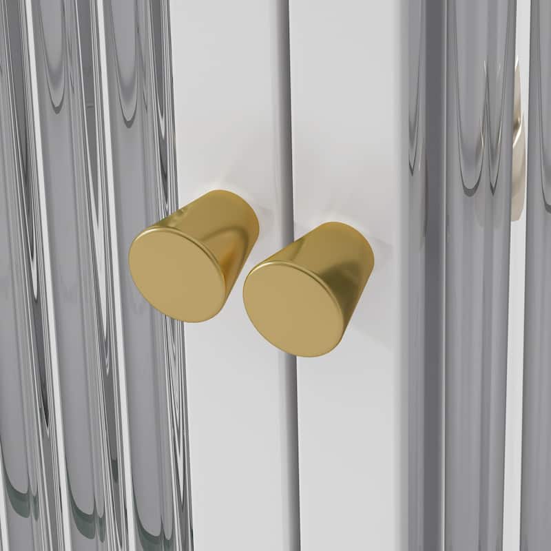 3 Door Arched Wall Mounted Glass Cabinet