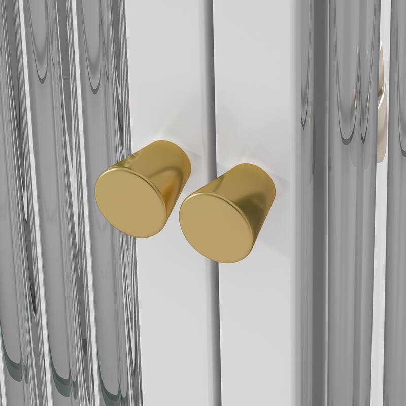 3 Door Arched Wall Mounted Glass Cabinets