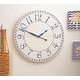 preview thumbnail 5 of 8, Coastal Blue Oversized Wall Clock