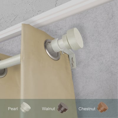 Jasmina Faux Wood Curtain Rod - Elegant Drapery Rod for Living Room & Bedroom - 240