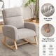 preview thumbnail 120 of 171, HOMYKA 28" Wide Rocking Chair for Nursery with Solid Wood Leg