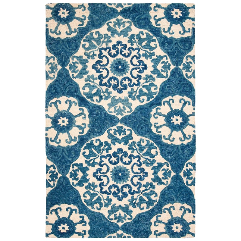 SAFAVIEH Handmade Roslyn Hildrun Modern Floral Wool Rug