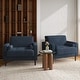 preview thumbnail 20 of 68, 2 Set Modern Wide Armchair Corduroy Accent Chairs