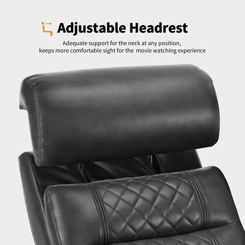 MCombo Power Reclining Loveseat Sofa with Adjustable Headrests and Console, Home Theater Seating with Armrest Storage HTS480