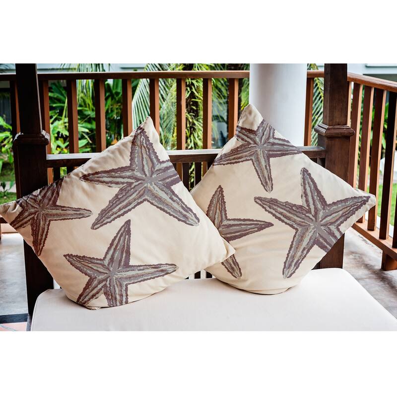 Starfish Constellation Nautical Indoor/Outdoor Throw Pillow