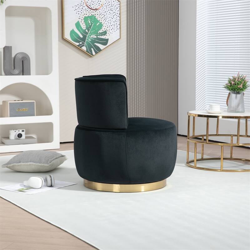 360 Degree Swivel Cuddle Barrel Accent Chairs with Wide Upholstered