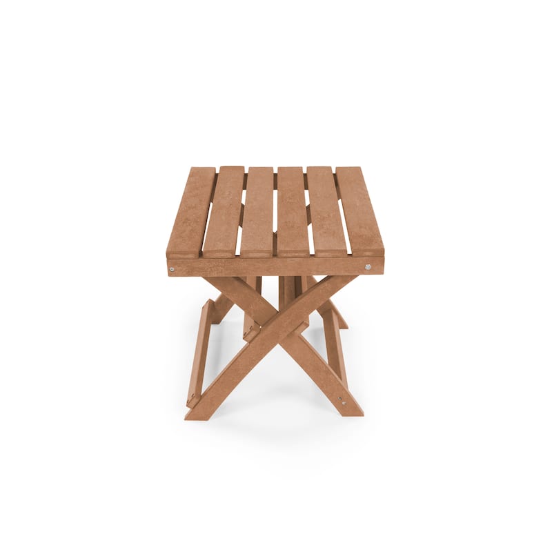 Santorini Fully Assembled All-Weather Recycled HDPE Outdoor Folding Side Table
