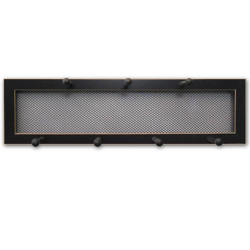 TrendyDecor4U Farmhouse 7-Peg Mug Rack by Millwork Engineering - Black