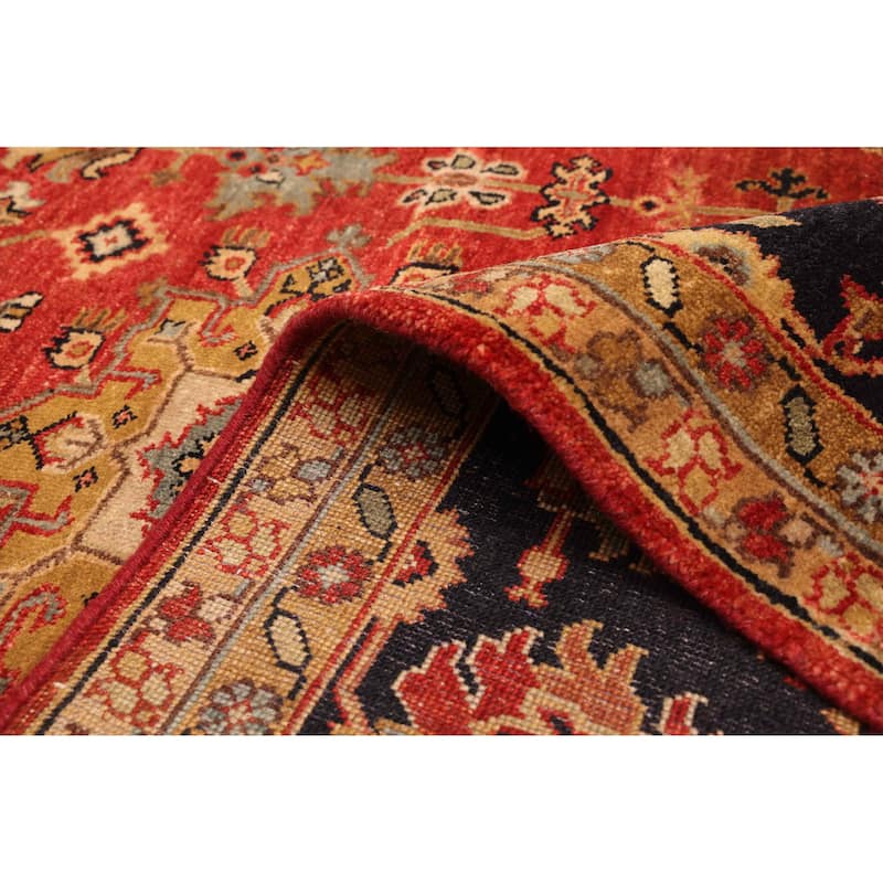 ECARPETGALLERY Hand-knotted Jules Sultane Red Wool Rug - 8'1 x 9'11