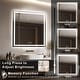 preview thumbnail 44 of 52, LED Bathroom Vanity Mirror Wall Mounted with Double Light Strip, 3-Color Dimmable, Anti-Fog, HD Tempered Glass, UL-Listed, ETL