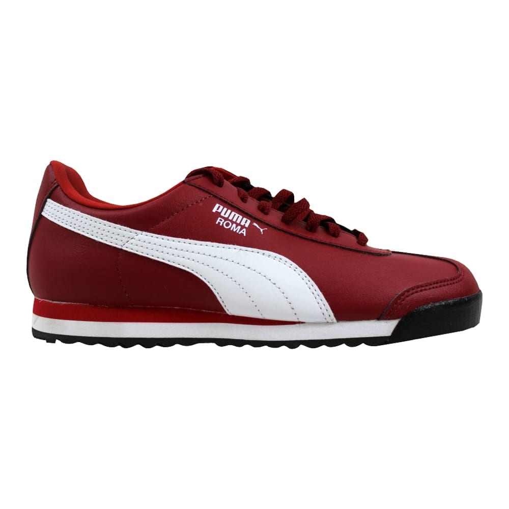 Shop Black Friday Deals On Puma Grade School Roma Basic Jr Rio Red White Puma Silver 354259 31 Overstock 27601263