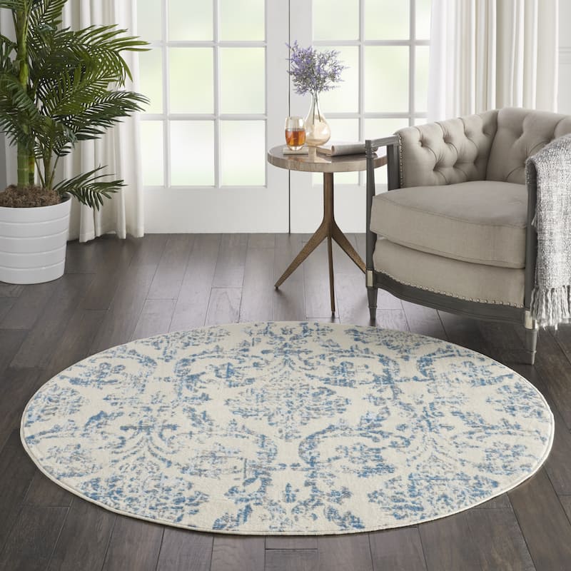 Power Loomed Geometric Area Rug - 5' Round