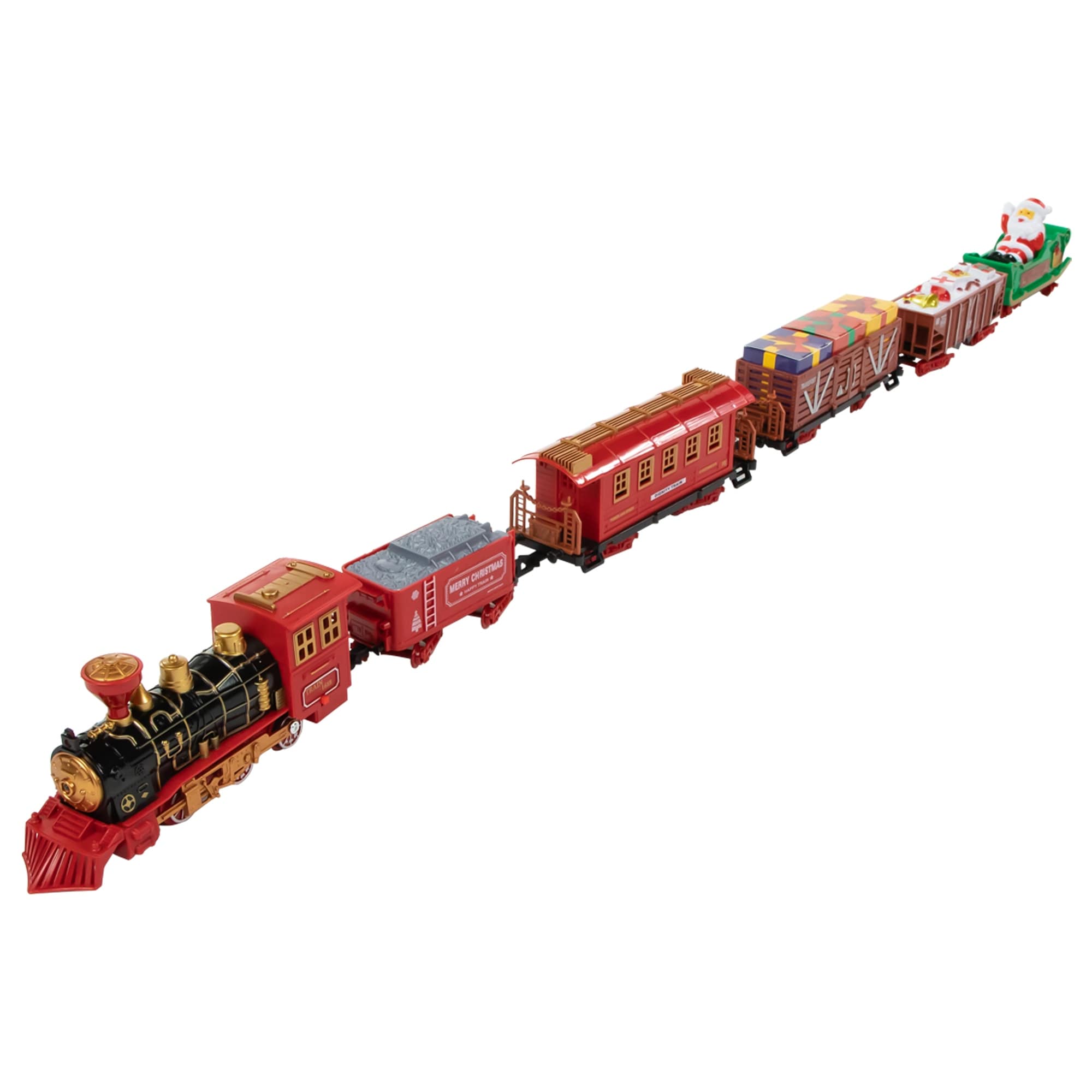 Battery operated christmas train set on sale