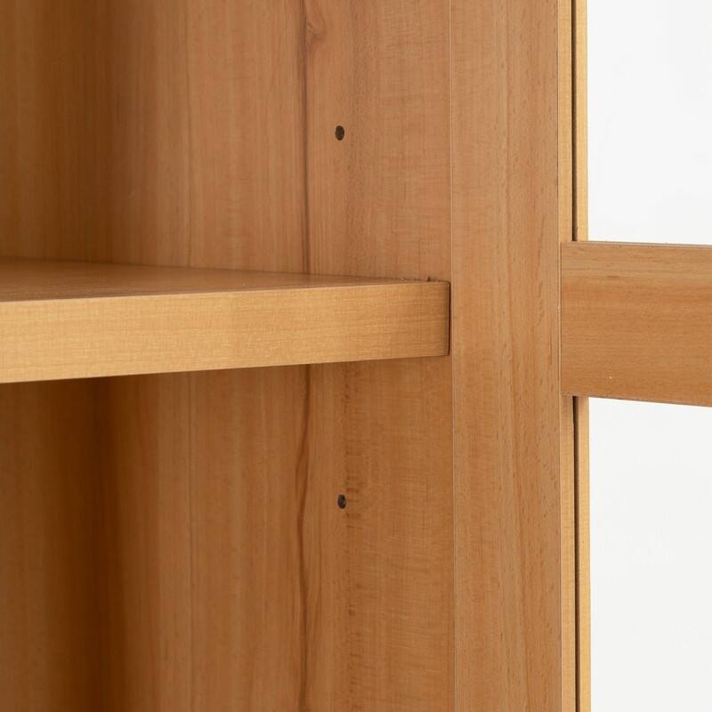 71" Tall Arched Kitchen Pantry Cabinet with Adjustable Shelves and Hidden Drawer for Stylish Storage Solutions