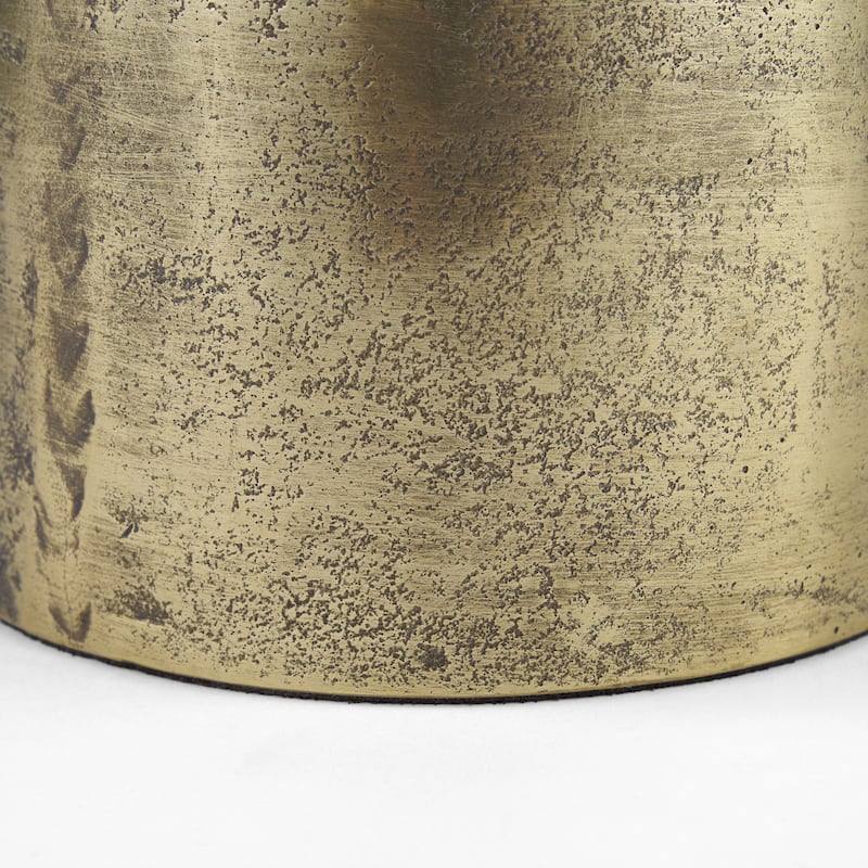 Quonset Antiqued Brass Aluminum Metal Decorative Object (10")