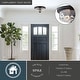 preview thumbnail 2 of 10, Northlake 2-Light Matte Black Dome Flush Mount Lighting Fixture, Clear Glass Shade Low Ceilings, Hallway, Kitchen