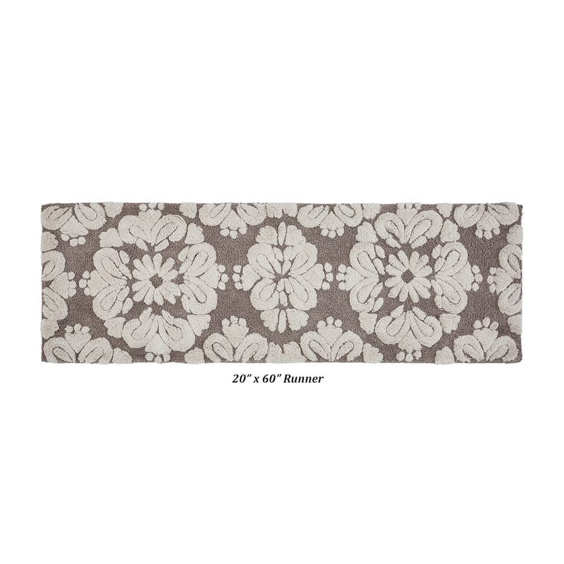 Better Trends Medallion Tufted Bath Mat Rug 100% Cotton
