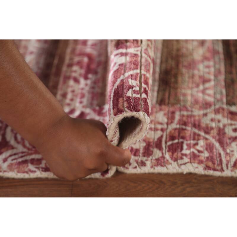 Abstract Modern Oriental Accent Rug Handmade Wool Carpet - 2'9"x 4'8"