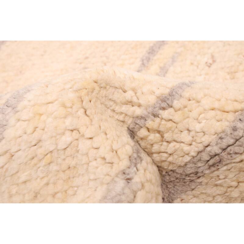 ECARPETGALLERY Hand-knotted Looma Cream Wool Rug - 8'2 x 10'3