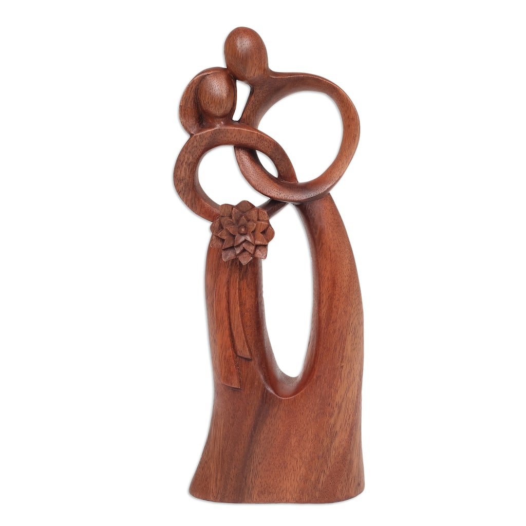 Novica Handmade Devoted Wood Sculpture