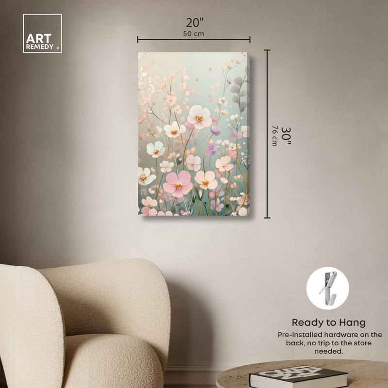 Tiny Blooms I Canvas by Art Remedy, Gallery Wrapped
