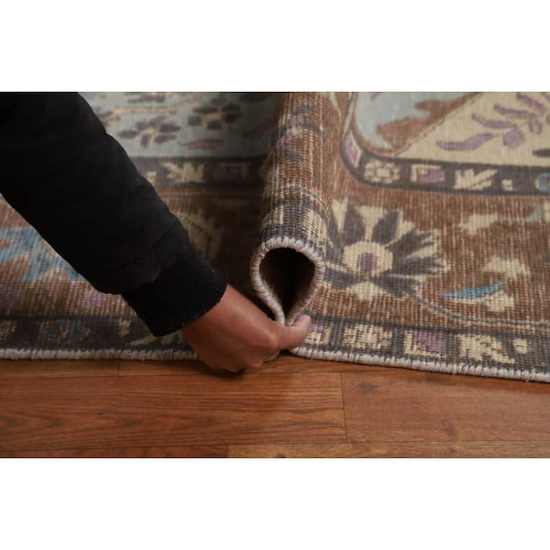 Traditional Floral Tabriz Persian Rug Traditional Handmade Wool Carpet - 9'7"x 12'8"