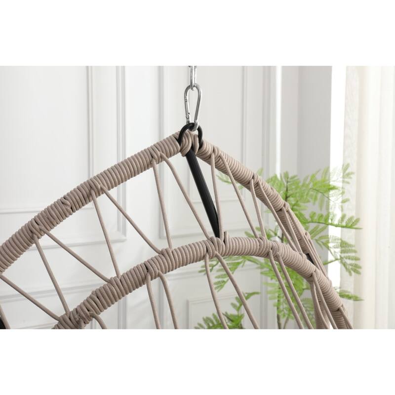 Foldable Swing Egg Chairs Hanging Basket Swing Hammock Chairs Hanging Rocking Chair Lounge Chair with Stand for Indoor Outdoor