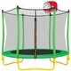 preview thumbnail 27 of 29, 5.5 FT Mini Toddler Kids Trampoline with Enclosure, Basketball Hoop