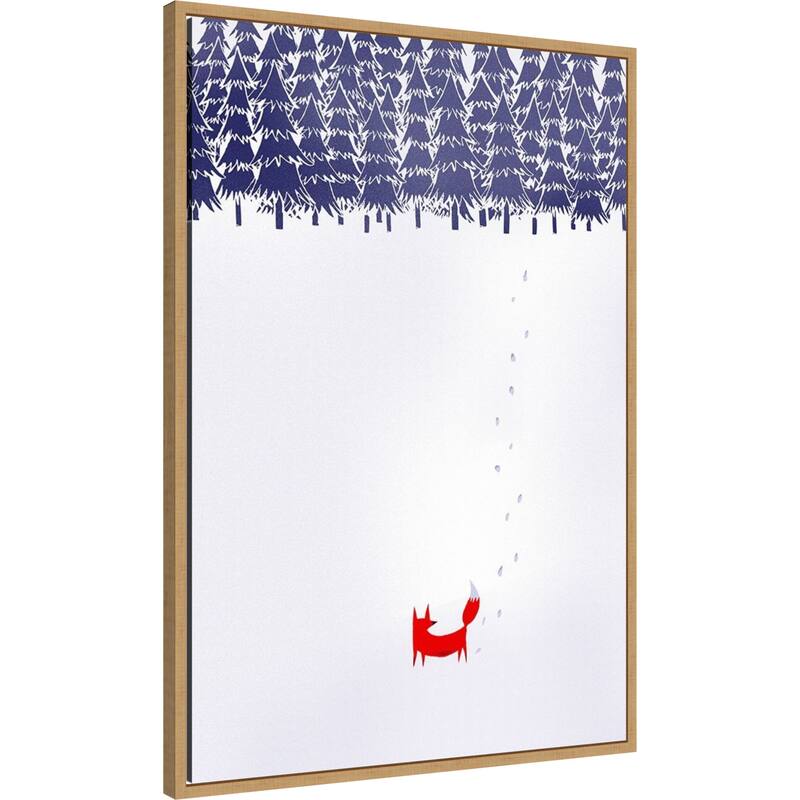 Alone In The Forest by Robert Farkas Framed Canvas Wall Art Print - Sylvie Natural